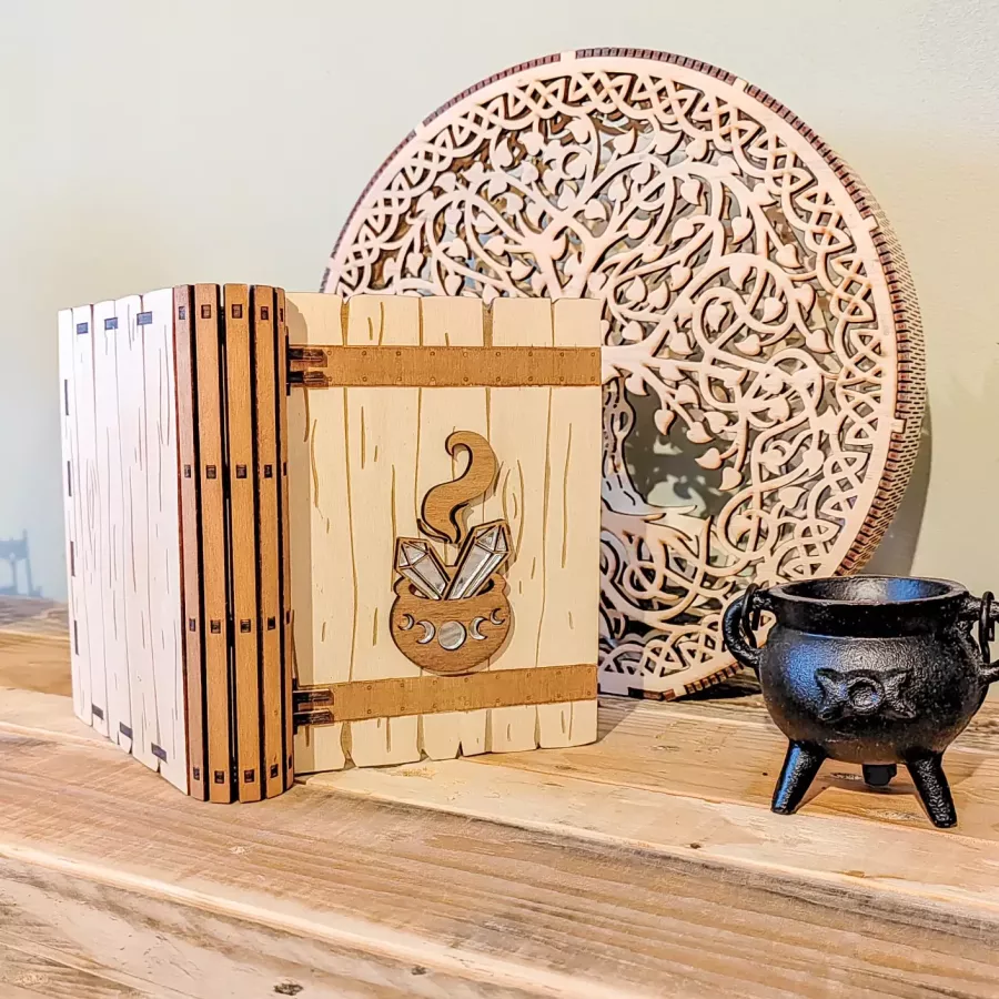 Coffret grimoire en bois Coffret grimoire en bois